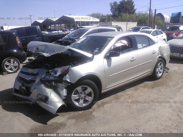 1G11B5SA6DF144553 - 2013 CHEVROLET MALIBU LS GOLD photo 2