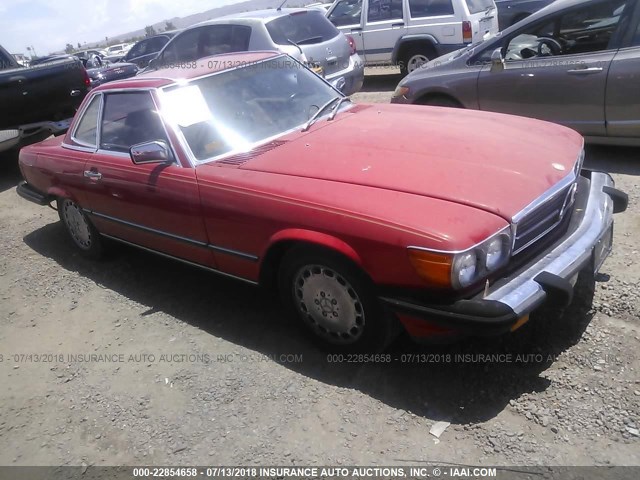 WDBBA48D7GA050580 - 1986 MERCEDES-BENZ 560 SL Կարմիր լուսանկար 1