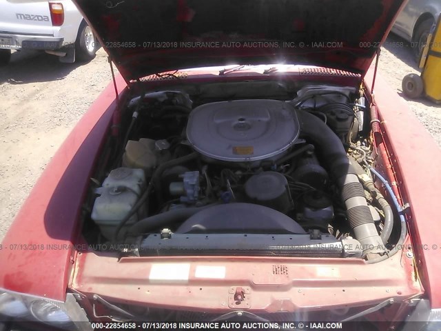 WDBBA48D7GA050580 - 1986 MERCEDES-BENZ 560 SL Կարմիր լուսանկար 10