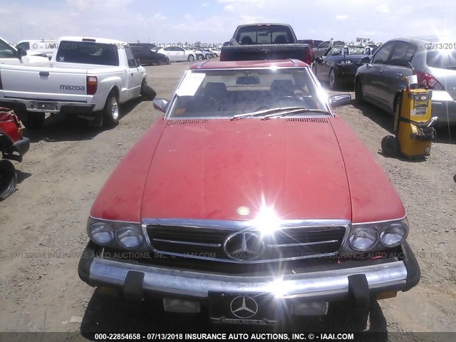 WDBBA48D7GA050580 - 1986 MERCEDES-BENZ 560 SL Կարմիր լուսանկար 6