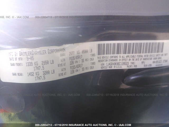 1J4GR48K86C128523 - 2006 JEEP GRAND CHEROKEE LAREDO/COLUMBIA/FREEDOM 黑色 照片 9