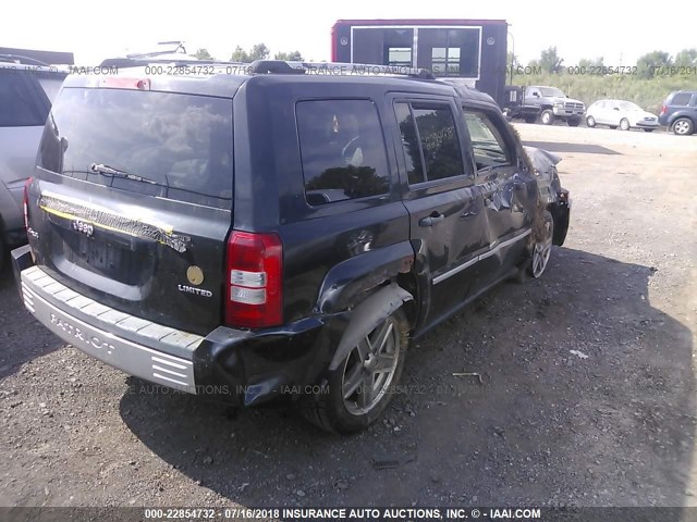 1J8FF48W98D651794 - 2008 JEEP PATRIOT LIMITED BLACK photo 4