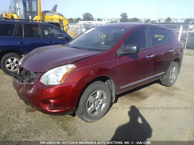JN8AS5MT6DW008692 - 2013 NISSAN ROGUE S/SV RED photo 2