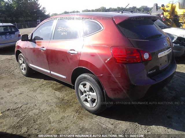 JN8AS5MT6DW008692 - 2013 NISSAN ROGUE S/SV RED photo 3