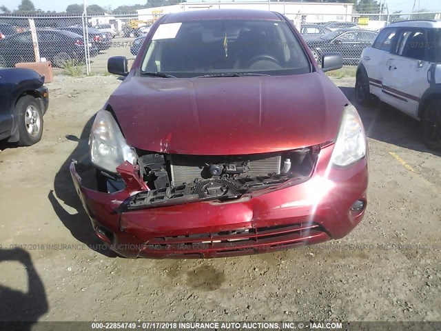 JN8AS5MT6DW008692 - 2013 NISSAN ROGUE S/SV RED photo 6