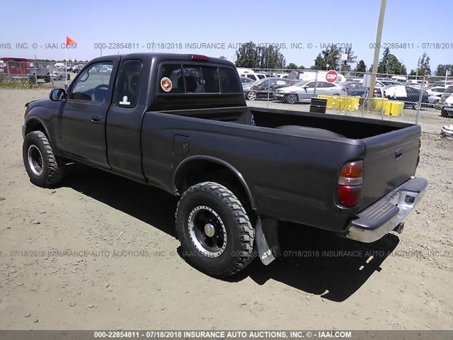 4TAWM72NXYZ585883 - 2000 TOYOTA TACOMA XTRACAB BLACK photo 3