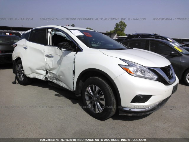 5N1AZ2MG2HN177284 - 2017 NISSAN MURANO S/SL/SV/PLATINUM WHITE photo 1