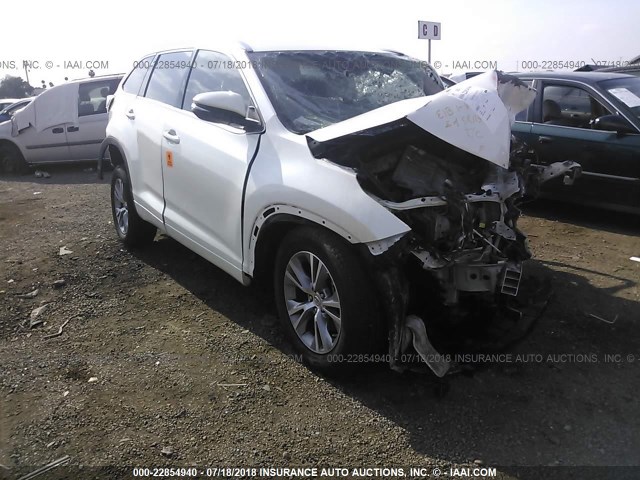 5TDKKRFH6FS104650 - 2015 TOYOTA HIGHLANDER XLE თეთრი ფოტო 1