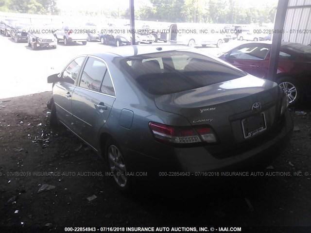 4T1BF3EK8BU687478 - 2011 TOYOTA CAMRY SE/LE/XLE მწვანე ფოტო 3