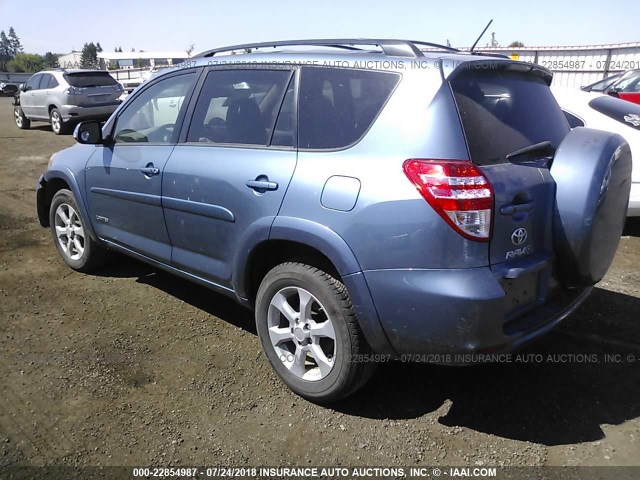 2T3DF4DV8CW217521 - 2012 TOYOTA RAV4 LIMITED BLUE photo 3