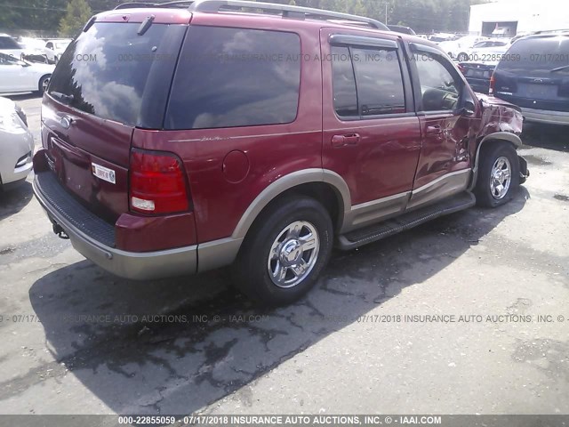 1FMZU74EX2ZA68262 - 2002 FORD EXPLORER EDDIE BAUER RED photo 4