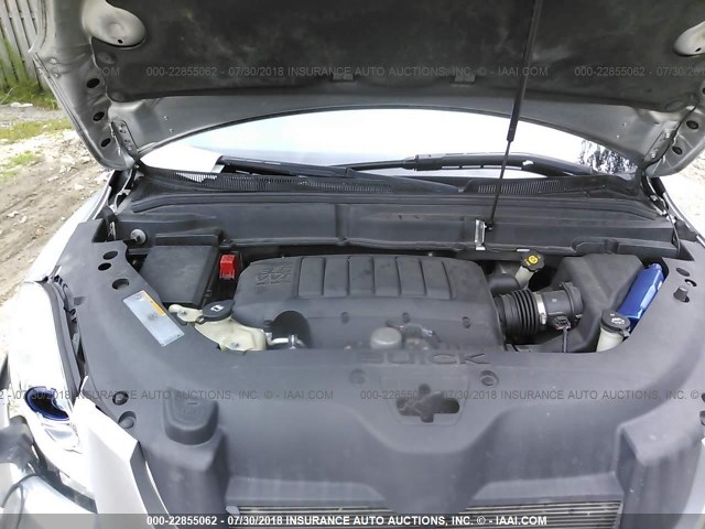 5GAKVBED2BJ267737 - 2011 BUICK ENCLAVE CXL 银色 照片 10