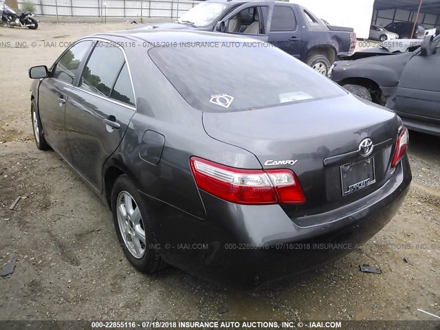 4T4BE46K87R003520 - 2007 TOYOTA CAMRY NEW GENERAT CE/LE/XLE/SE GRAY photo 3