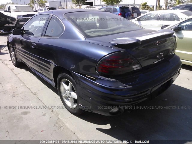 1G2NE12T7YM807483 - 2000 PONTIAC GRAND AM SE BLUE photo 3