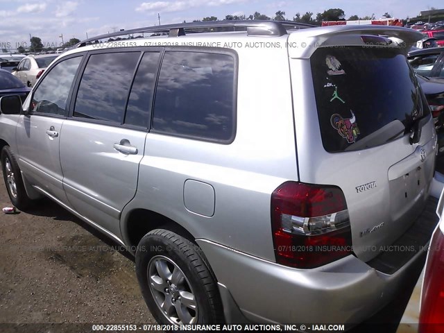 JTEEP21A470212359 - 2007 TOYOTA HIGHLANDER SPORT/LIMITED SILVER photo 3