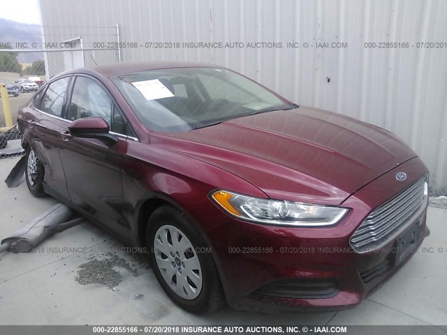 3FA6P0G70DR128260 - 2013 FORD FUSION S RED photo 1
