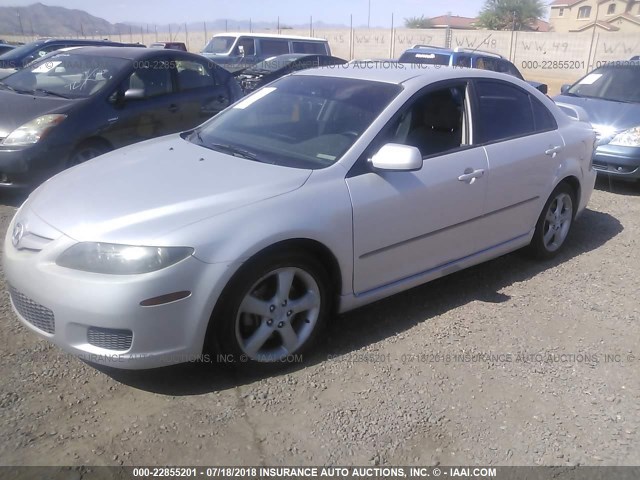1YVHP84C275M03907 - 2007 MAZDA 6 I Srebrny zdjęcie 2