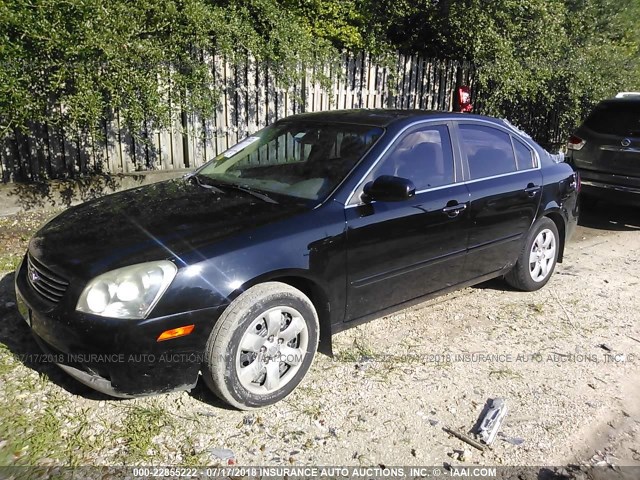 KNAGE123075141531 - 2007 KIA OPTIMA LX/EX BLACK photo 2