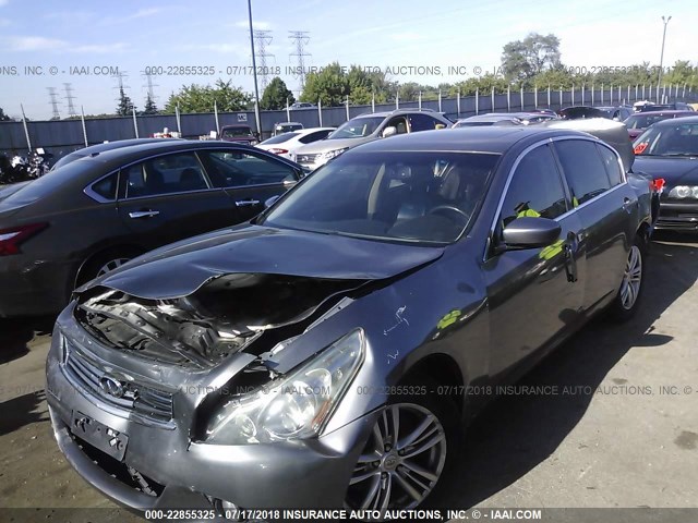 JN1DV6AR3BM650099 - 2011 INFINITI G25 GRAY photo 2