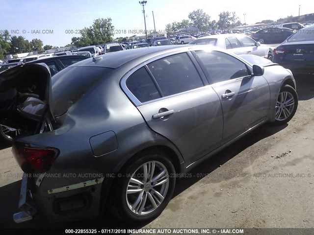 JN1DV6AR3BM650099 - 2011 INFINITI G25 GRAY photo 4