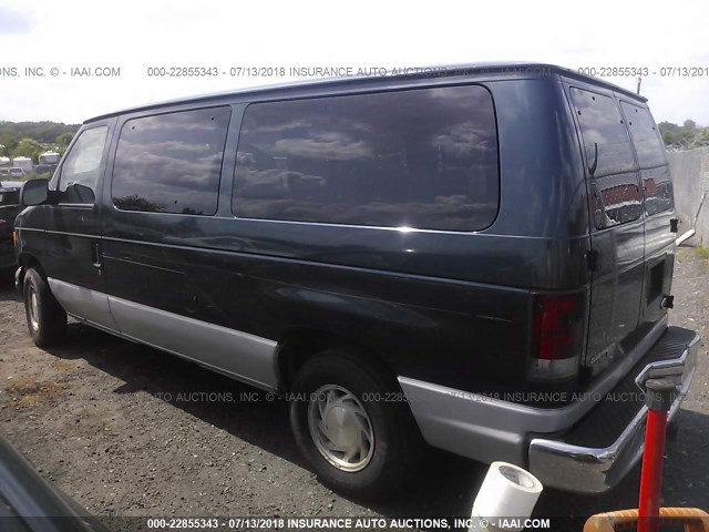 1FMRE1161WHA35427 - 1998 FORD ECONOLINE E150 TURQUOISE photo 3