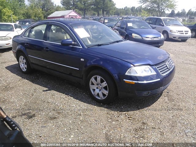WVWRH63B72P071061 - 2002 VOLKSWAGEN PASSAT GLX BLUE photo 1