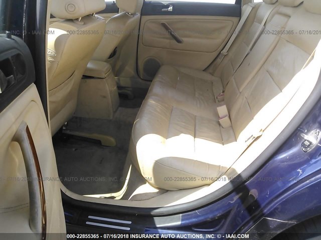 WVWRH63B72P071061 - 2002 VOLKSWAGEN PASSAT GLX BLUE photo 8