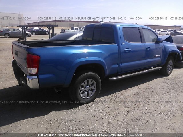 3TMBZ5DN5HM011330 - 2017 TOYOTA TACOMA DOUBLE CAB/SR5/TRD SPORT BLUE photo 4