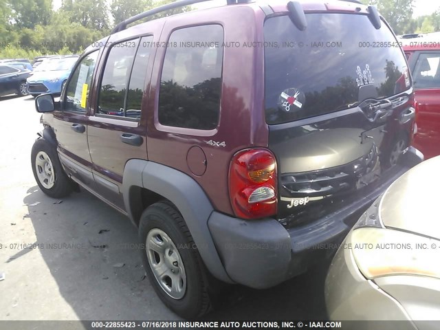 1J4GL48K12W114554 - 2002 JEEP LIBERTY SPORT RED photo 3