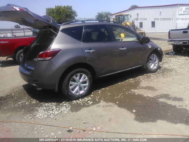 JN8AZ1MU1DW200857 - 2013 NISSAN MURANO S/SL/LE TAN photo 4