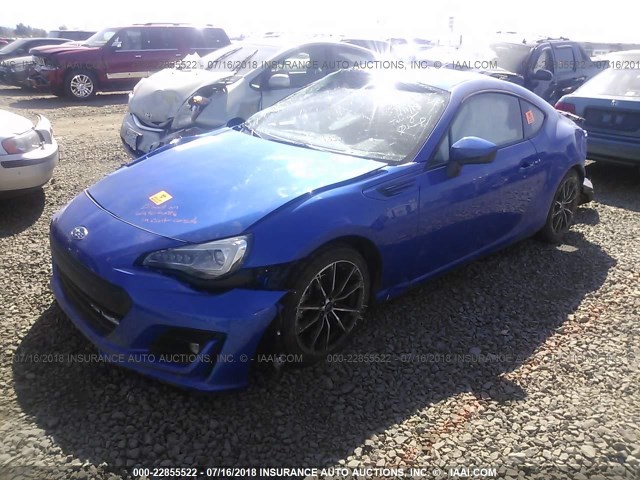 JF1ZCAC15H8603022 - 2017 SUBARU BRZ 2.0 LIMITED/BLUE.SERIES BLUE photo 2