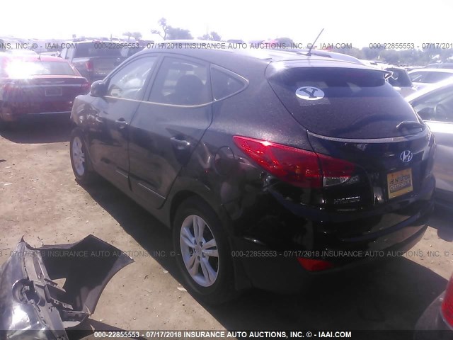 KM8JU3AC6BU157011 - 2011 HYUNDAI TUCSON GLS/LIMITED 黑色 照片 3