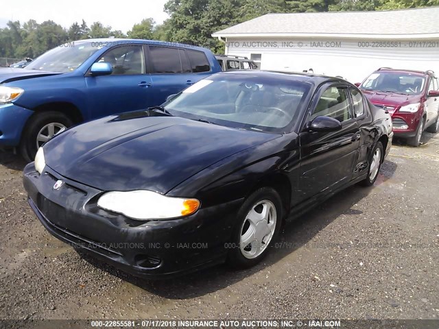 2G1WX15KX29129600 - 2002 CHEVROLET MONTE CARLO SS შავი ფოტო 2