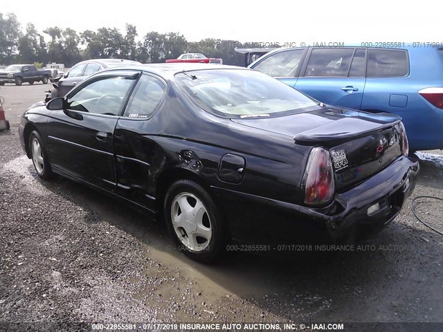 2G1WX15KX29129600 - 2002 CHEVROLET MONTE CARLO SS შავი ფოტო 3