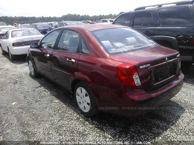 KL5JD56Z77K531177 - 2007 SUZUKI FORENZA CONVENIENCE/POPULAR BURGUNDY photo 3