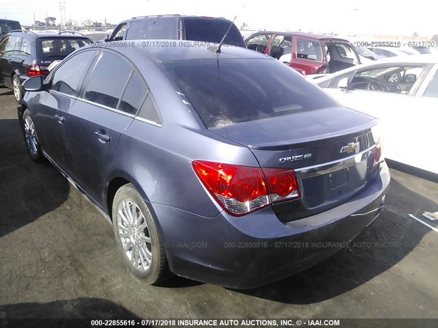 1G1PH5SB3D7227577 - 2013 CHEVROLET CRUZE ECO BLUE photo 3