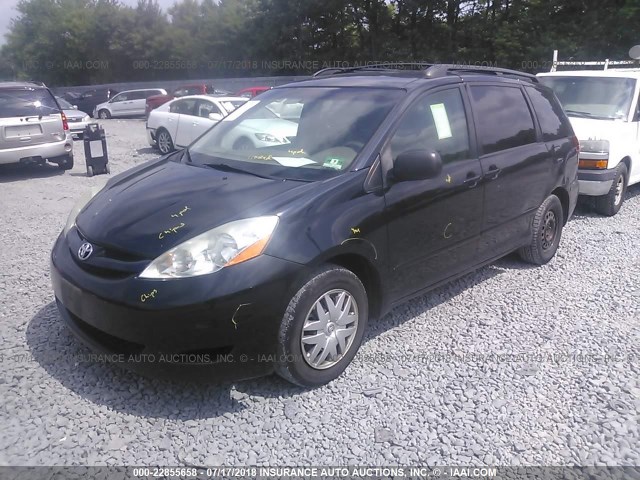 5TDZK23C48S103983 - 2008 TOYOTA SIENNA CE/LE BLACK photo 2