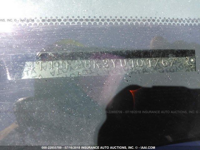 4T1BF28K3YU101767 - 2000 TOYOTA CAMRY LE/XLE SILVER photo 9