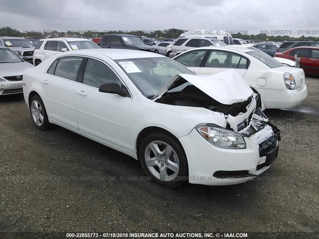 1G1ZA5EU4CF398689 - 2012 CHEVROLET MALIBU LS WHITE photo 1