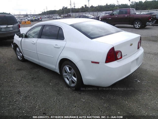 1G1ZA5EU4CF398689 - 2012 CHEVROLET MALIBU LS WHITE photo 3