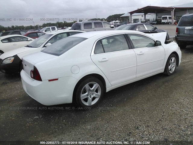 1G1ZA5EU4CF398689 - 2012 CHEVROLET MALIBU LS WHITE photo 4