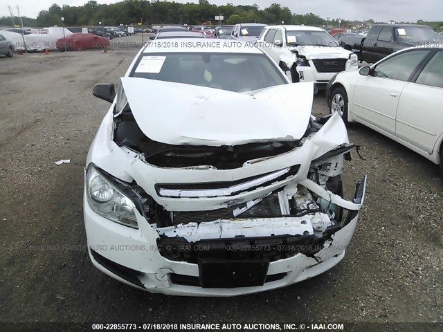 1G1ZA5EU4CF398689 - 2012 CHEVROLET MALIBU LS WHITE photo 6