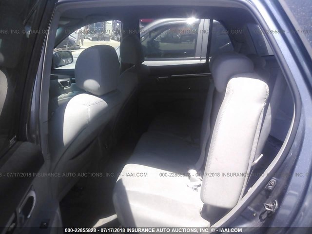 5NMSG13D77H091612 - 2007 HYUNDAI SANTA FE GLS GRAY photo 8