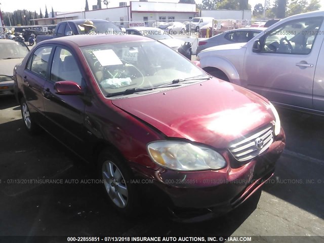 JTDBR32E042043482 - 2004 TOYOTA COROLLA CE/LE BURGUNDY photo 1