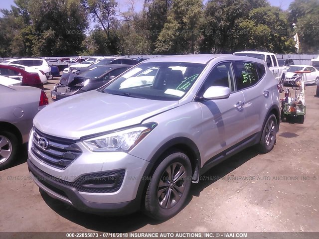 5XYZTDLBXDG123534 - 2013 HYUNDAI SANTA FE SPORT  SILVER photo 2