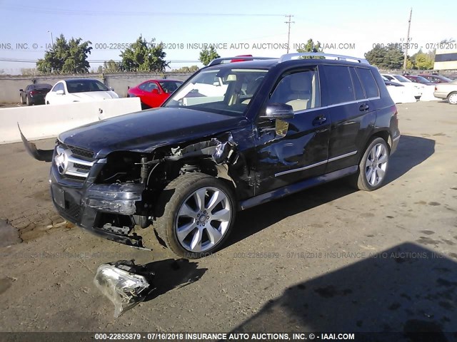 WDCGG8HB4AF320932 - 2010 MERCEDES-BENZ GLK 350 4MATIC BLUE photo 2