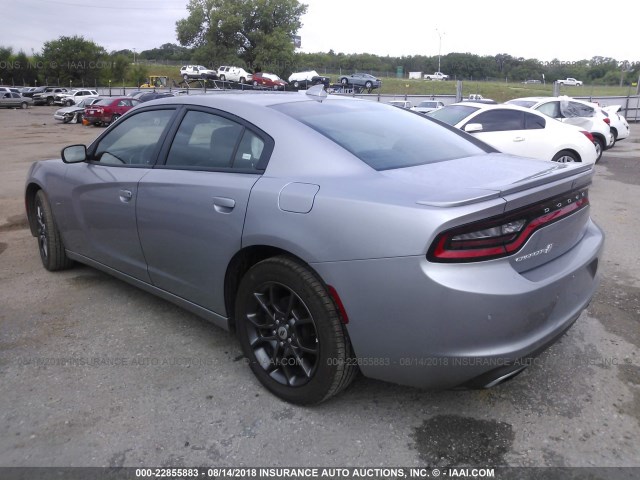 2C3CDXJG3JH135951 - 2018 DODGE CHARGER GT GRAY photo 3