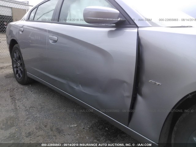 2C3CDXJG3JH135951 - 2018 DODGE CHARGER GT GRAY photo 6