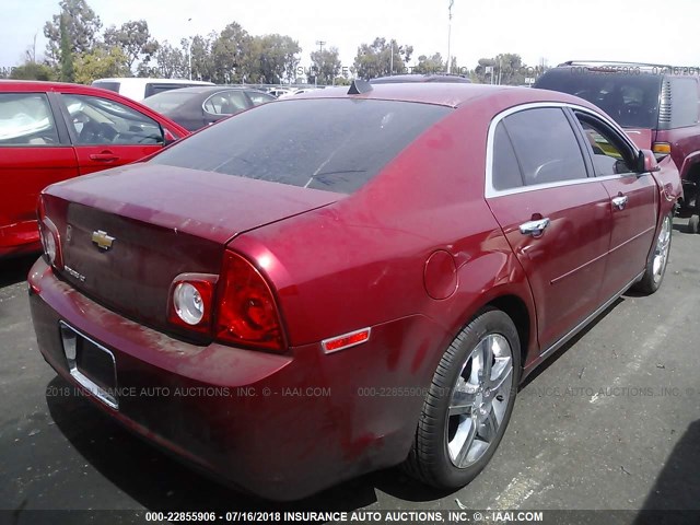 1G1ZC5E06CF305405 - 2012 CHEVROLET MALIBU 1LT წითელი ფოტო 4
