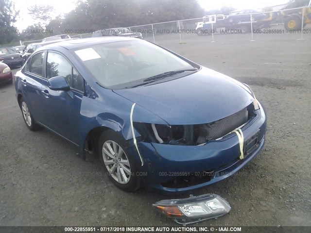 19XFB2F93CE049002 - 2012 HONDA CIVIC EXL ლურჯი ფოტო 1
